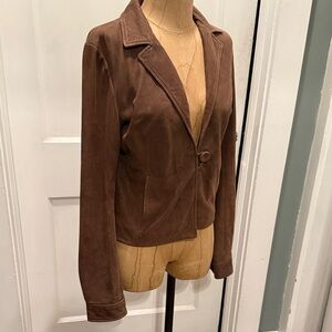 Brown Women's leather Blazer